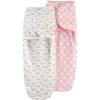 imageSimple Joys by Carters Baby Girls Cotton Swaddle Blankets MultipacksPink HeartsWhite Floral