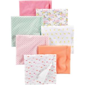 imageSimple Joys by Carters Unisex Babies Flannel Receiving Blankets Pack of 7MulticolorDinosaurDotsFloralLemonTurtle