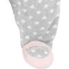 imageSimple Joys by Carters Baby Girls Cotton and Fleece Footed Sleep and Play Pack of 2Grey HeartsLavender Floral