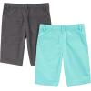 imageSimple Joys by Carters Boys Flat Front Shorts Pack of 2GreyMint Green Kid