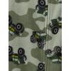 imageSimple Joys by Carters Kids Loosefit Flame Resistant Fleece Footed PajamasGreen Monster TrucksNavy Football