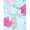 imageSimple Joys by Carters girls LooseFit Flame Resistant Fleece Footed PajamasBlue ElephantNavy MonsterPink Dots