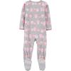 imageSimple Joys by Carters girls LooseFit Flame Resistant Fleece Footed PajamasCatDotsOwls