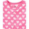 imageSimple Joys by Carters girls LooseFit Flame Resistant Fleece Footed PajamasDonutHeartsSuperhero