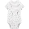 imageSimple Joys by Carters unisexbaby 4piece Bodysuit Pant and Bibs SetWhiteLamb