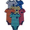 imageSimple Joys by Carters Baby Boys 6Pack ShortSleeve BodysuitColor BlockRugby Stripe