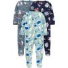 imageSimple Joys by Carters Toddlers and Baby Boys LooseFit Flame Resistant Fleece Footed Pajamas Pack of 3Snowman Yeti Mugs