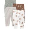 imageSimple Joys by Carters Unisex Baby 4Pack Neutral PantBrown Safari
