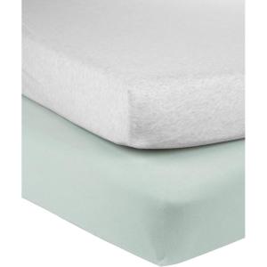 imageSimple Joys by Carters Baby 2Pack Cotton Crib SheetsSage Green Heather