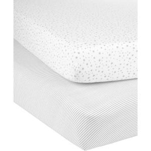 imageSimple Joys by Carters Baby 2Pack Cotton Crib SheetsWhite Stars