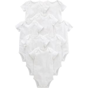 imageSimple Joys by Carters Baby 8Pack ShortSleeve BodysuitWhite