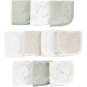 imageSimple Joys by Carters Unisex Babies Washcloth Set Pack of 10Neutral Blue Green Brown