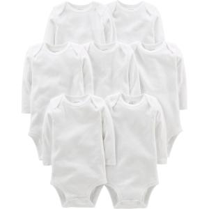 imageSimple Joys by Carters Unisex Baby 7pack Long Sleeve BodysuitWhite