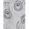 imageSimple Joys by Carters girls 6piece Snug Fit Cotton Pajama SetGold StripeGrey LionWhite Animal