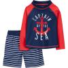 Navy Red Anchor/White Stripe