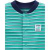 imageSimple Joys by Carters babyboys 2way Zip Thermal Footed Sleep and Play Pack of 2Navy StripeTurquoise Blue Stripe
