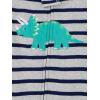 imageSimple Joys by Carters babyboys 3pack Snug Fit Footless Cotton PajamasBlue FiretruckGrey StripeWhite Dinosaur