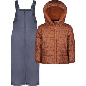 imageSimple Joys by Carters unisexbaby Waterresistant Snowsuit Set  Hooded Winter JacketBrown Animal Print