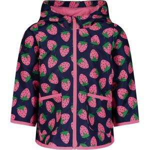 image:imageSimple Joys by Carters Baby Girls Rain Jacket Raincoat WaterResistant Hooded Rain SlickerNavy Strawberry