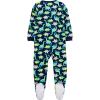 image:imageSimple Joys by Carters babyboys LooseFit Flame Resistant Fleece Footed PajamasGrey ConstructionNavy DinosaurOrange Stripe