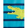 image:imageSimple Joys by Carters babyboys LooseFit Polyester Jersey Footed PajamasBlue AlligatorDark Grey Fun FoodGrey Trucks