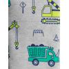 image:imageSimple Joys by Carters babyboys LooseFit Polyester Jersey Footed PajamasBlue AlligatorDark Grey Fun FoodGrey Trucks