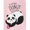image:imageSimple Joys by Carters babygirls 4piece Pajama SetGrey PandaPink DonutWhite Text PrintDots