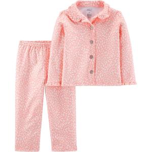 image:imageSimple Joys by Carters Baby Boys 2piece Coat Style Pajama SetPink White Dots