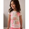 image:imageSimple Joys by Carters Baby and Toddler Girls 2Pack 4th of July TopsGrey HeartsPink DinosaurWhite Text Print