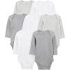 image:imageSimple Joys by Carters Baby 7pack Long Sleeve BodysuitHeather White