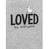 image:imageSimple Joys by Carters Baby 6piece Bodysuits Short and Long Sleeve and Pants SetBlackGrey Text PrintWhite LlamaPanda