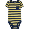 image:imageSimple Joys by Carters Baby Boys 6Pack ShortSleeve BodysuitColor BlockRugby Stripe