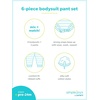 image:imageSimple Joys by Carters Baby Girls 6piece Bodysuits Short and Long Sleeve and Pants SetMulticolorBunnyDotsText Print