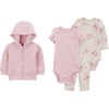 image:imageSimple Joys by Carters Baby Girls 4piece Jacket Pant and Bodysuit SetWhite Ground Floral