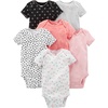 image:imageSimple Joys by Carters Baby Girls 6 Pack Short Sleeve BodysuitPinkBlackWhite