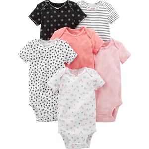 image:imageSimple Joys by Carters Baby Girls 6 Pack Short Sleeve BodysuitPinkBlackWhite