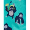 image:imageSimple Joys by Carters Baby Boys LooseFit Flame Resistant Fleece Footed PajamasDark Grey Monster TrucksLight Blue StripeTurquoise Blue Gorilla