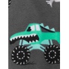image:imageSimple Joys by Carters Baby Boys LooseFit Flame Resistant Fleece Footed PajamasDark Grey Monster TrucksLight Blue StripeTurquoise Blue Gorilla