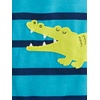 image:imageSimple Joys by Carters Baby Boys LooseFit Polyester Jersey Footed PajamasBlue AlligatorDark Grey Fun FoodGrey Trucks