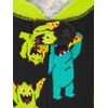 image:imageSimple Joys by Carters Babys 3 pack Snug Fit Footless Cotton PajamasBlack MonsterBlue DinosaurGrey Stripe