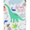 image:imageSimple Joys by Carters Babys 3 pack Snug Fit Footless Cotton PajamasBlue FiretruckGrey StripeWhite Dinosaur