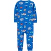image:imageSimple Joys by Carters Babys 3 pack Snug Fit Footless Cotton PajamasBlue Sea LifeNavy StripeWhite Cars