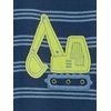 image:imageSimple Joys by Carters Babys 3 pack Snug Fit Footless Cotton PajamasBlue StripeGreen TrucksWhite Dinosaur