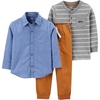 image:imageSimple Joys by Carters Baby Boys 3piece Playwear SetChambray