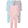 image:imageSimple Joys by Carters Babys 3 pack Snug Fit Footless Cotton PajamasBallerinaMoonBee