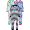 Blue Firetruck/Grey Stripe/White Dinosaur