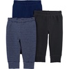image:imageSimple Joys by Carters Unisex Baby 3 Pack Thermal PantsBlackDark Blue StripeNavy