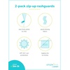 image:imageSimple Joys by Carters Baby Boys 2Pack 1piece Zip RashguardsNavy Sea FriendsPurple Stripe