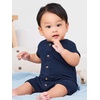 image:imageSimple Joys by Carters Baby Boys Button Rompers Pack of 2NavyRed Stripe