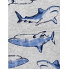 image:imageSimple Joys by Carters Baby Boys Multipack Knit ShortsGreyLight Grey Heather SharksNavy Stripe